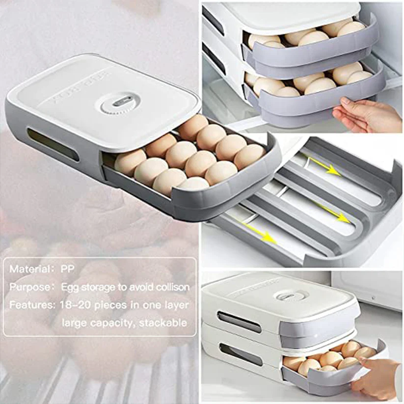 Plastic Egg Storage Box Drawer Style