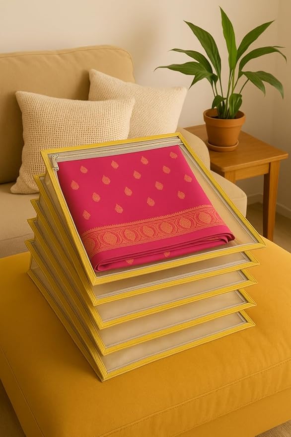 24-piece Transparent single saree cover with zip.