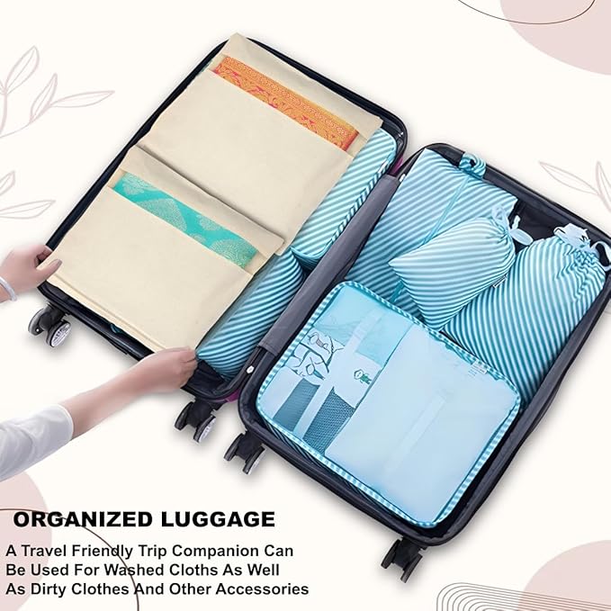 Cotton Saree Bags/Covers For Storage Set Of - 12 Big Size Single With Zip Closure