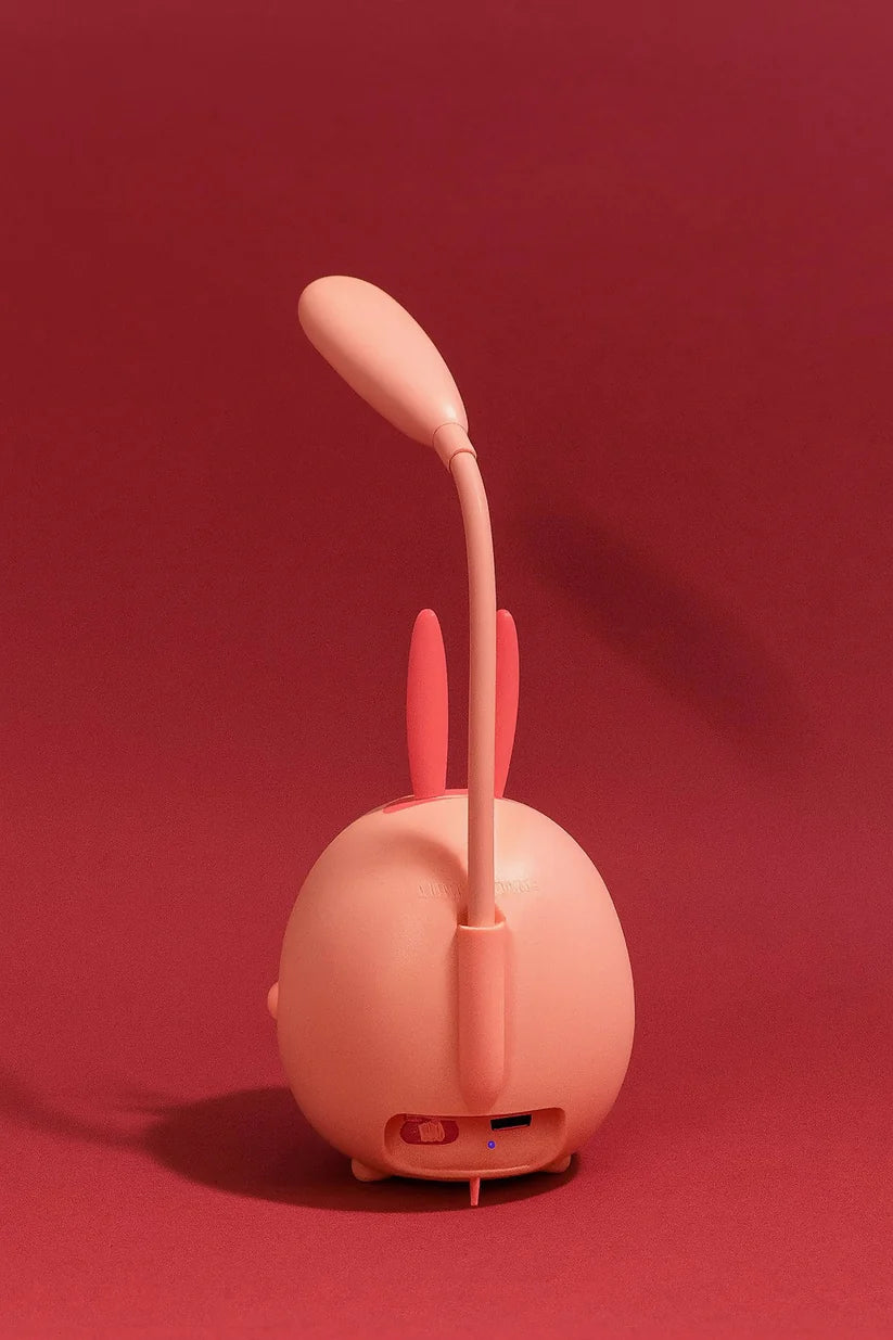 Pink Bunny Shaped LED Desk Lamp with Flexible Neck