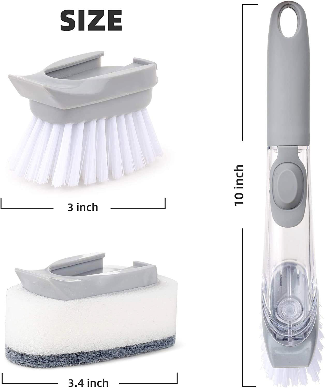 1271 Automatic Liquid Dispenser Dish Clean Brush Scrubber